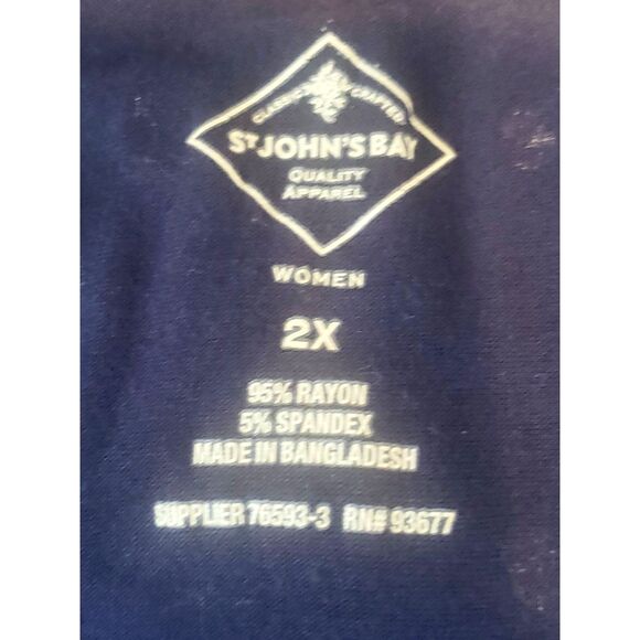 St.Johns Bay Blue White Polka Dot Maxi Skirt Size 2X - Picture 3 of 7